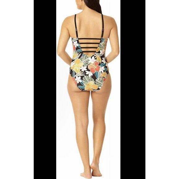 Hurley Floral One Piece Swim Suit - Size 2XL - Multicolored - Picture 2 of 12